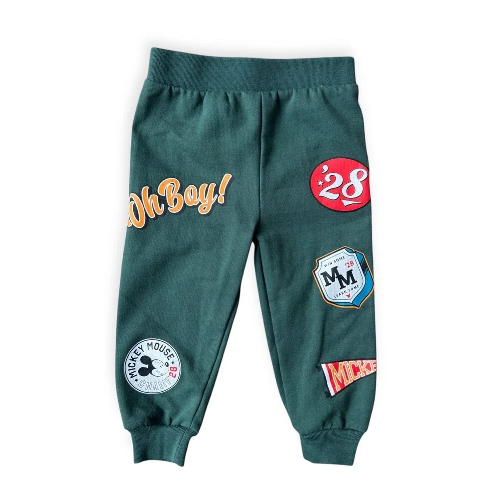Disney Baby Mickey Mouse Green Sweatshirt‎ Jogger Set 12M